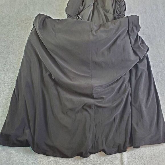 Apart Dress Womens 8 Black Gold Stud Rhinestone Long Formal Ball Sleeveless Gown - Picture 11 of 12